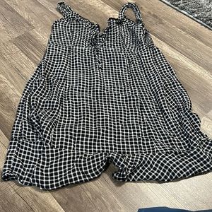 Flowy black mini dress